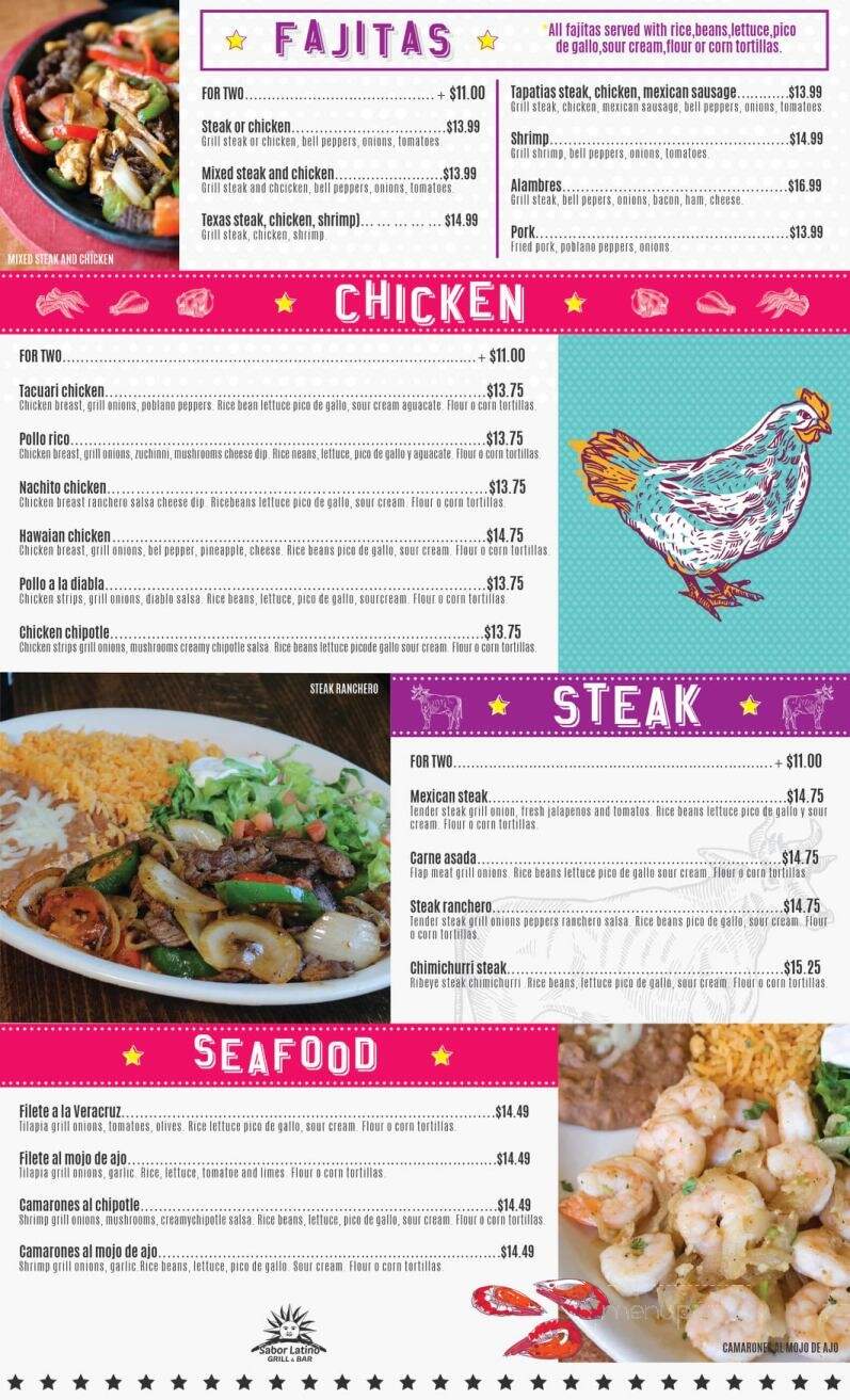 Sabor Latino - Athens, GA menu_pic