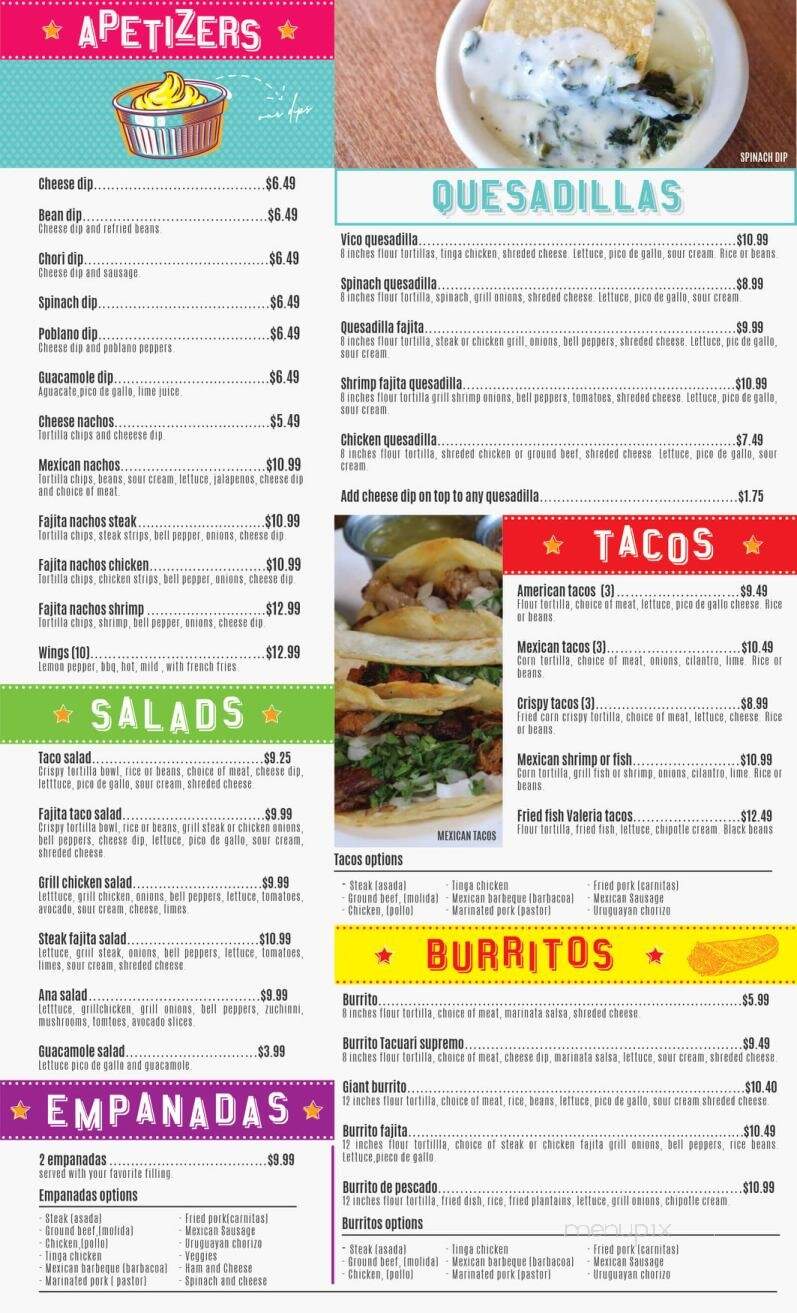 Sabor Latino - Athens, GA menu_pic