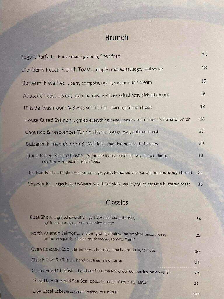 The Back Eddy - Westport, MA menu_pic