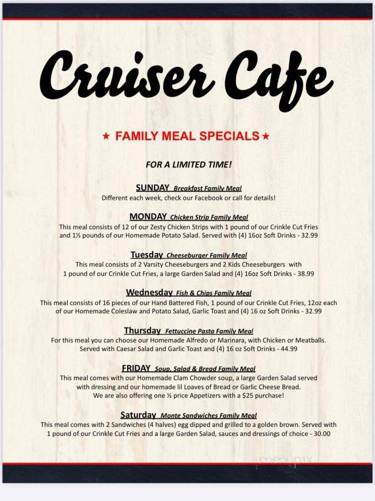 Cruiser Cafe - Eatonville, WA menu_pic