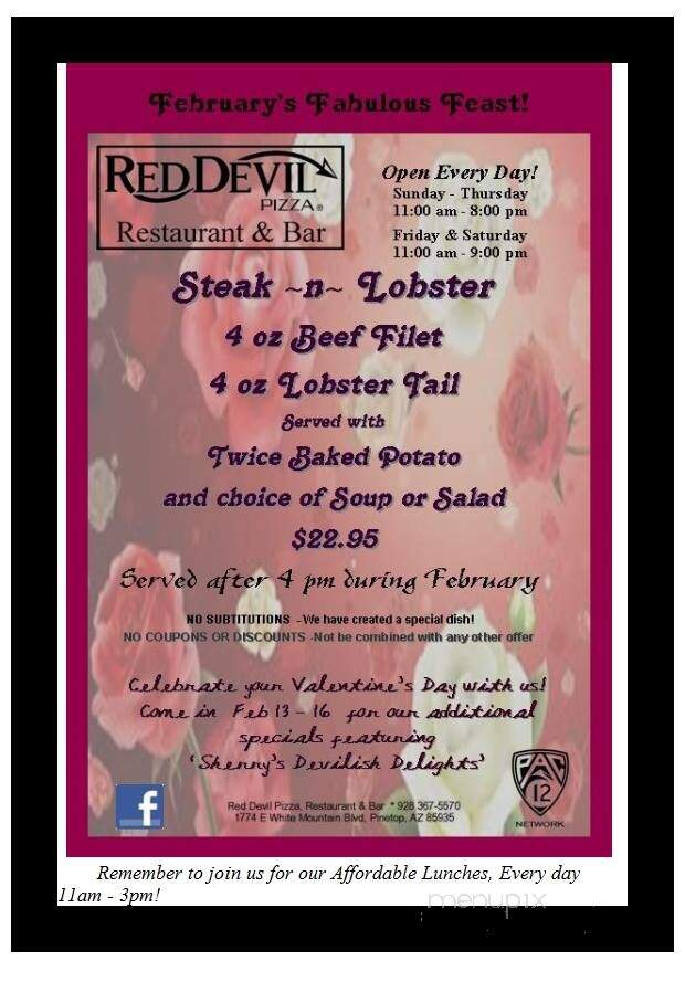 Red Devil Pizza - Pinetop, AZ menu_pic