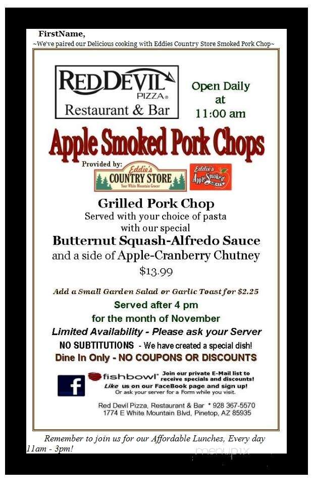 Red Devil Pizza - Pinetop, AZ menu_pic