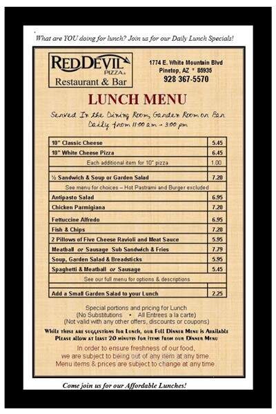 Red Devil Pizza - Pinetop, AZ menu_pic