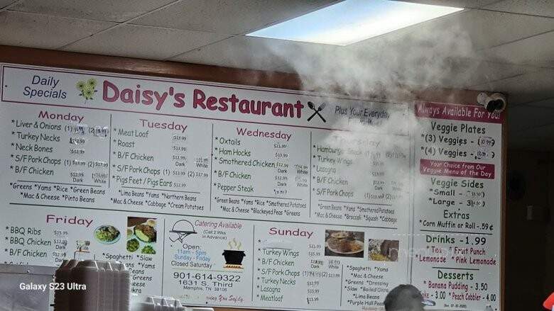 Daisy's Soul Food & Wings - Memphis, TN menu_pic