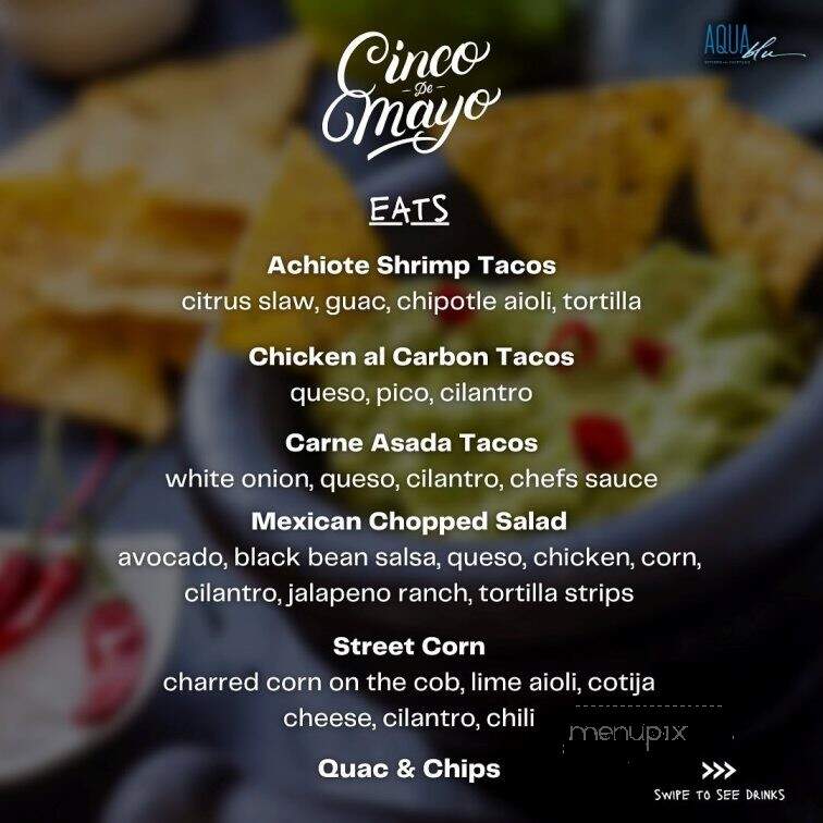 Aqua Blu Kitchen Cocktails - Toms River, NJ menu_pic