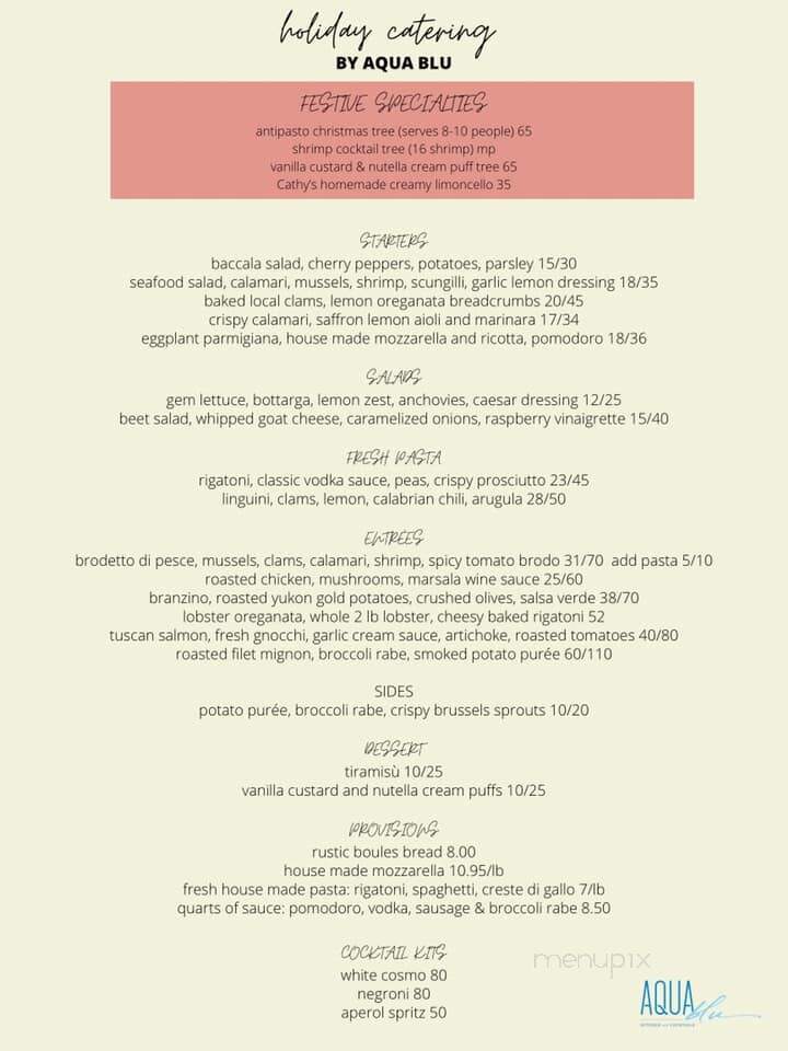 Aqua Blu Kitchen Cocktails - Toms River, NJ menu_pic