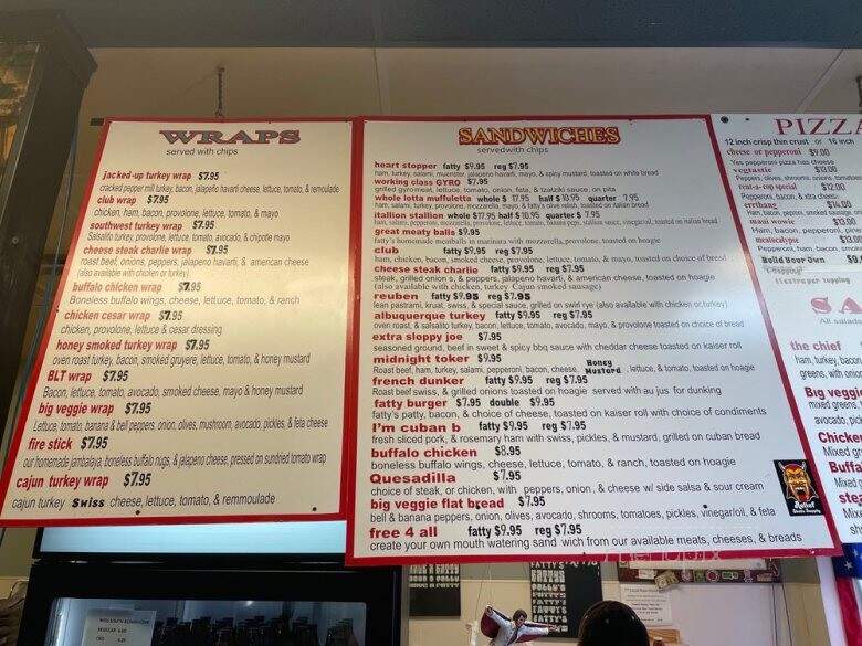 Fatty's Sandwich Shop II - Panama City Beach, FL menu_pic