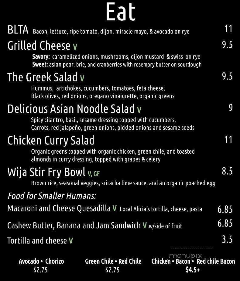 Iconic Coffee Roasters - Santa Fe, NM menu_pic