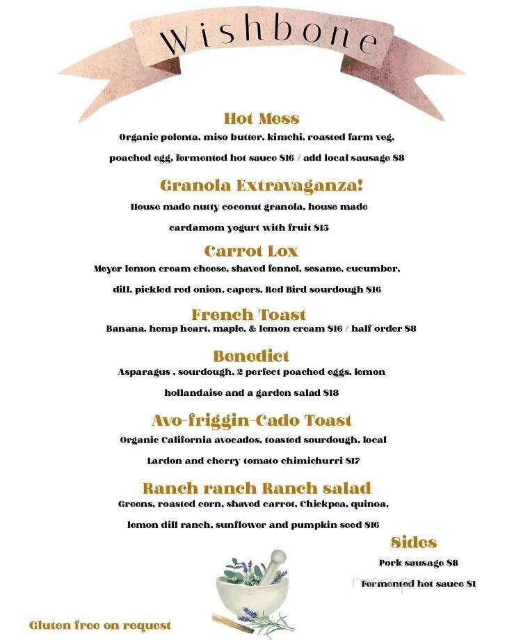 Wishbone - Petaluma, CA menu_pic