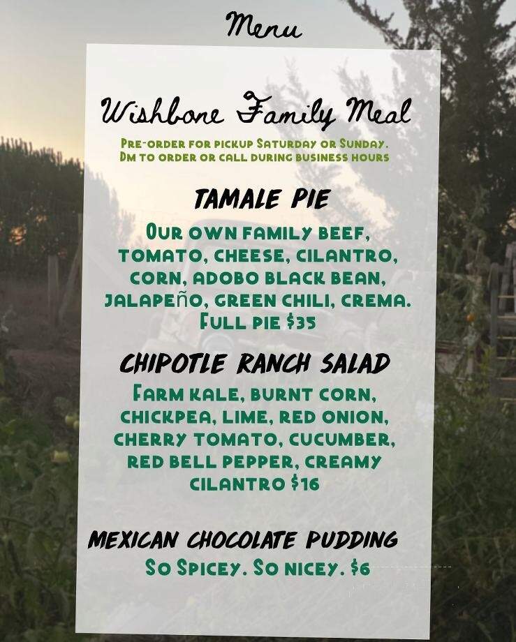 Wishbone - Petaluma, CA menu_pic