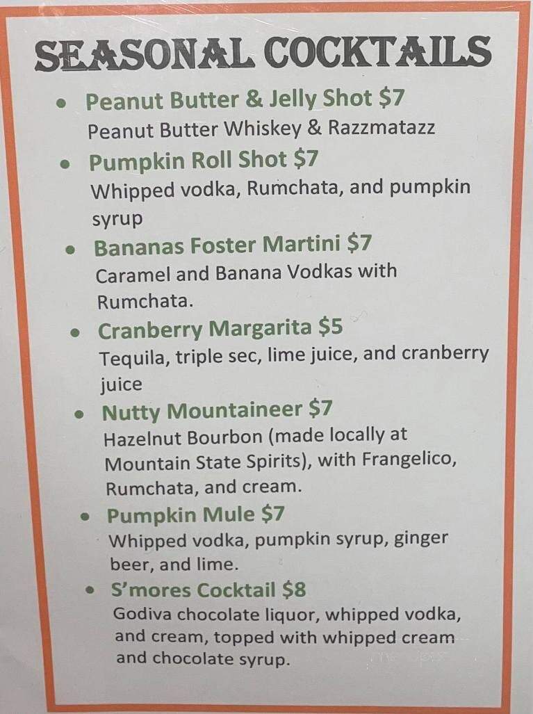 Meagher's Irish Pub - Bridgeport, WV menu_pic