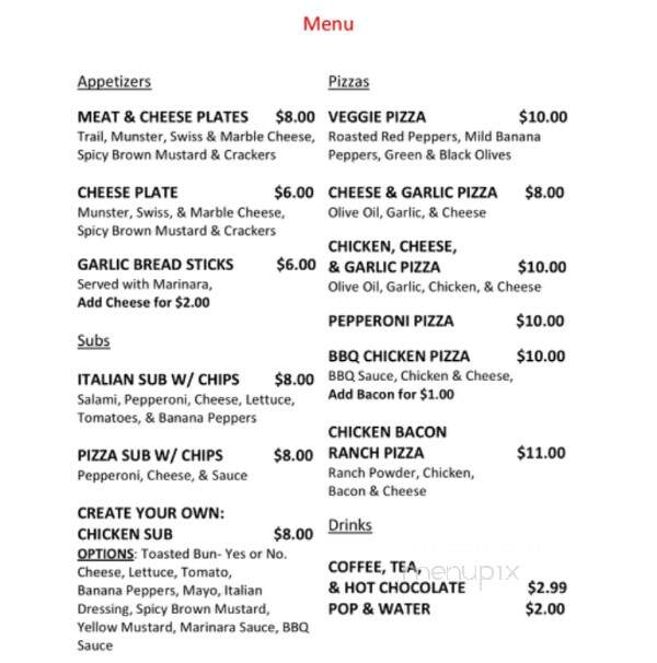 School House Winery - Dover, OH menu_pic