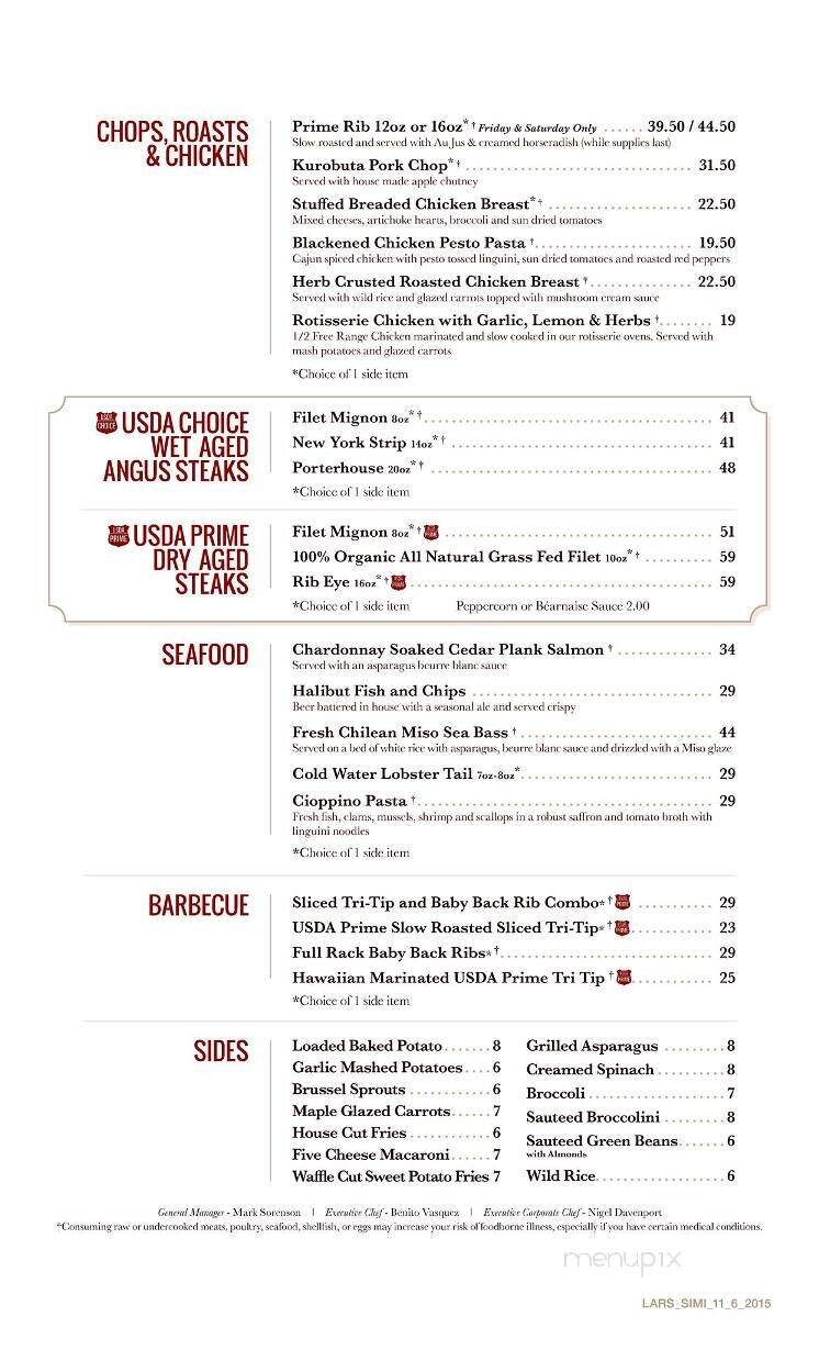 Larsen's Grill - Oxnard, CA menu_pic