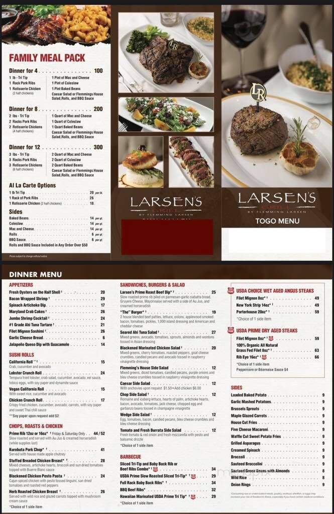 Larsen's Grill - Oxnard, CA menu_pic