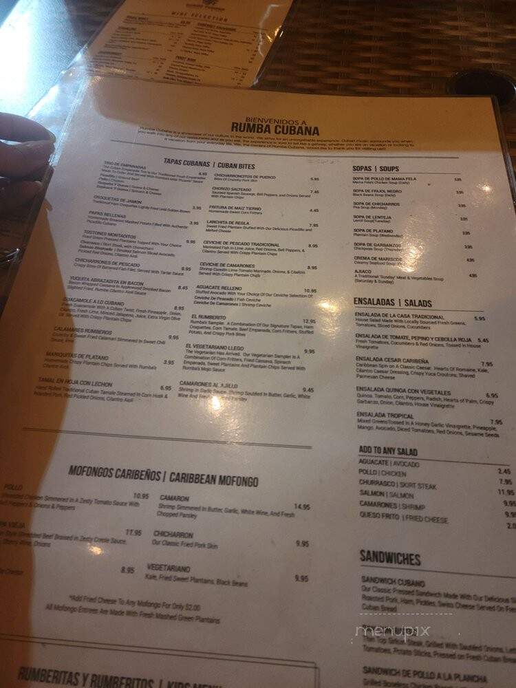 Rumba Cubana - North Bergen, NJ menu_pic