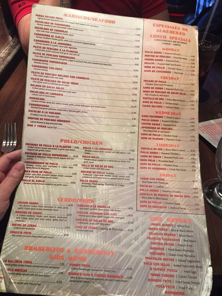 Rumba Cubana - North Bergen, NJ menu_pic