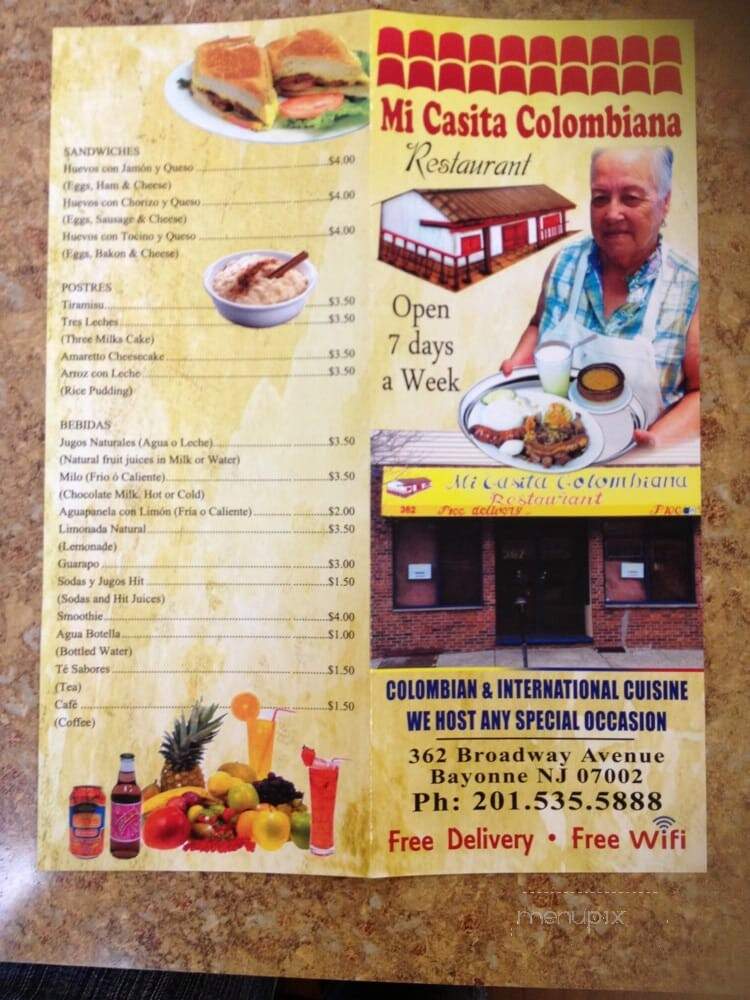 Mi Casita Colombiana - Bayonne, NJ menu_pic