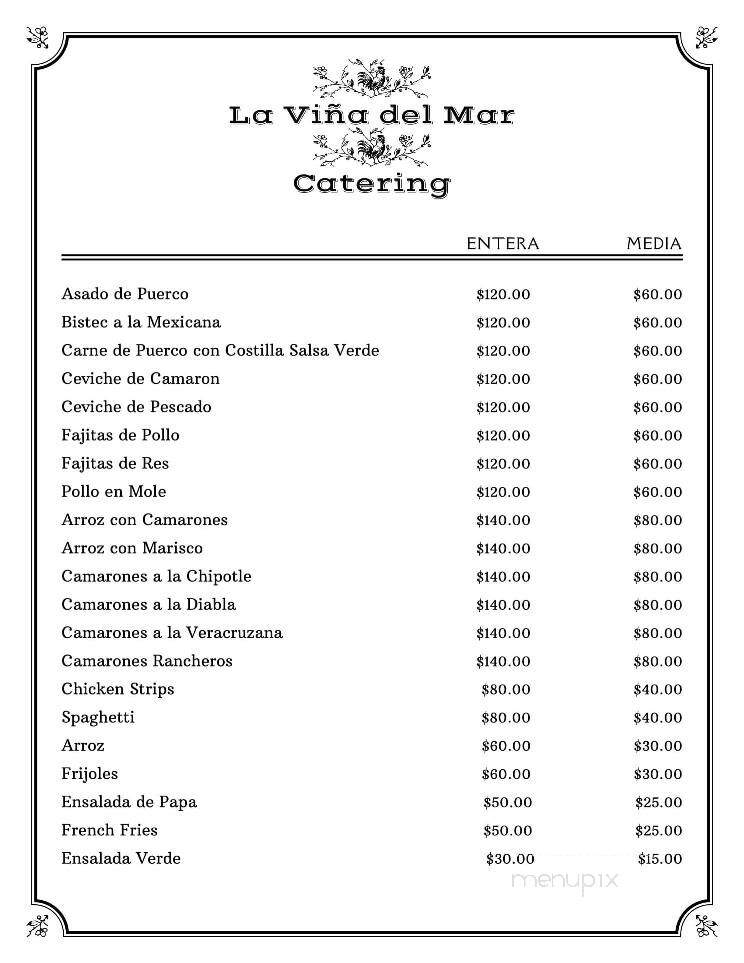 La Vina Del Mar - Chicago, IL menu_pic