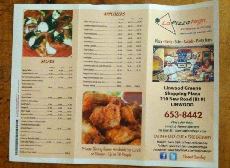 La Pizzatega - Linwood, NJ menu_pic