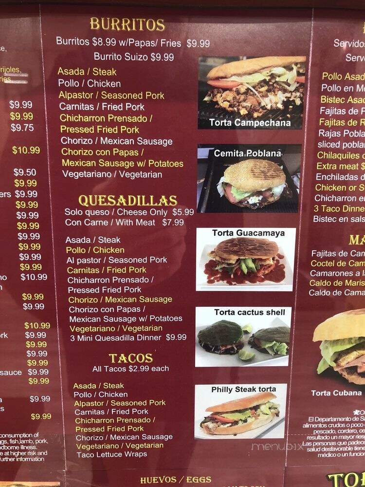 Torteria San Lenchito - Chicago, IL menu_pic