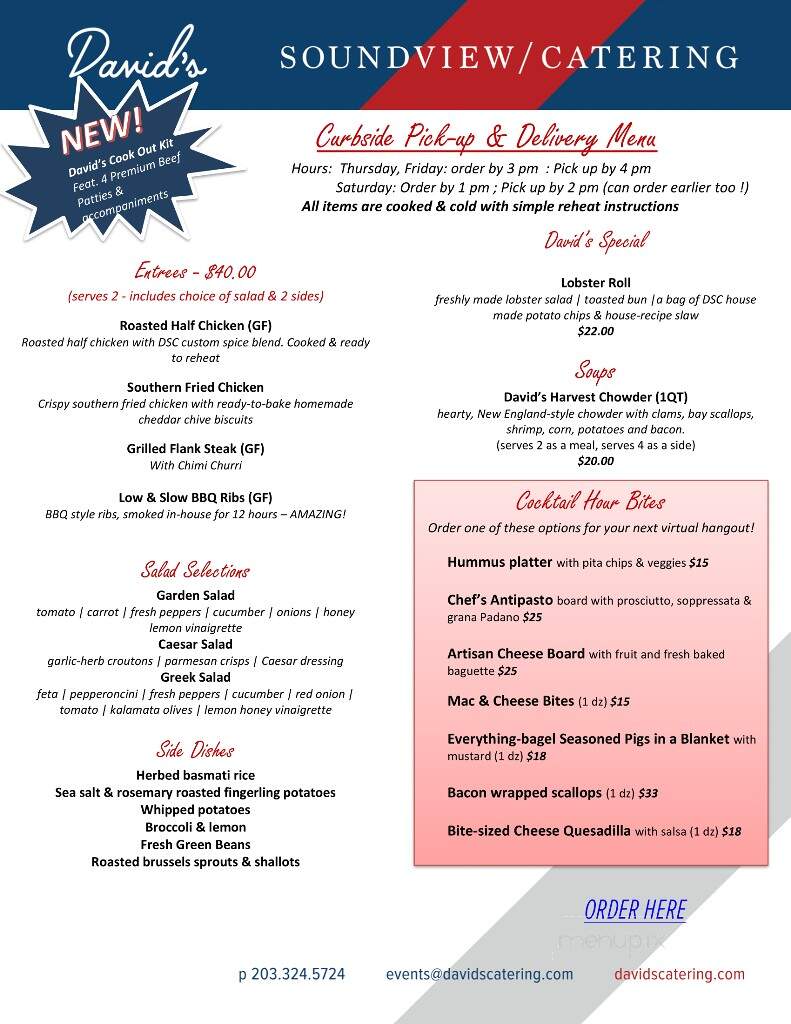 David's Soundview Catering - Stamford, CT menu_pic