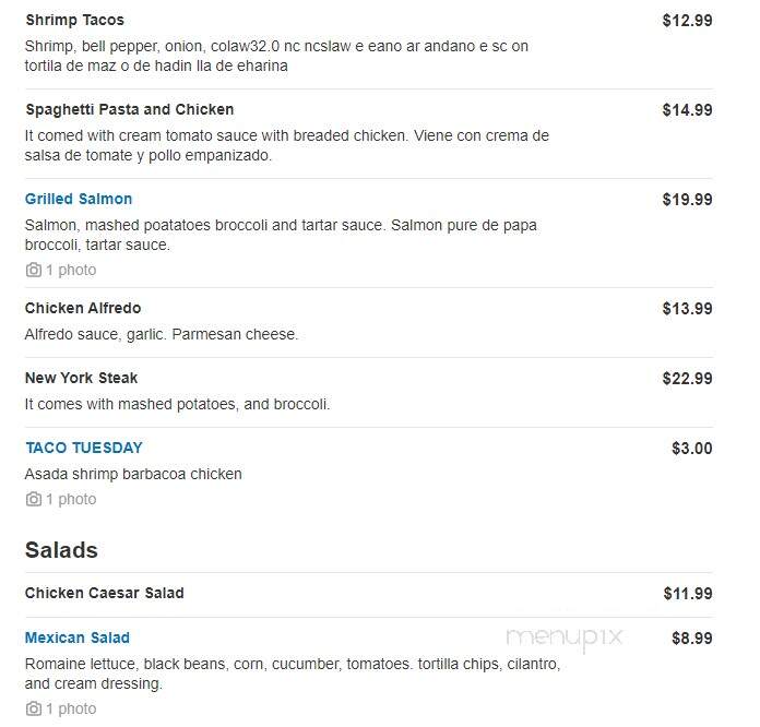Dubai Mexican Grill and Bar Restaurant - Salt Lake City, UT menu_pic