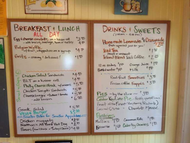 Kona Joe's Island Cafe - Cedar Key, FL menu_pic