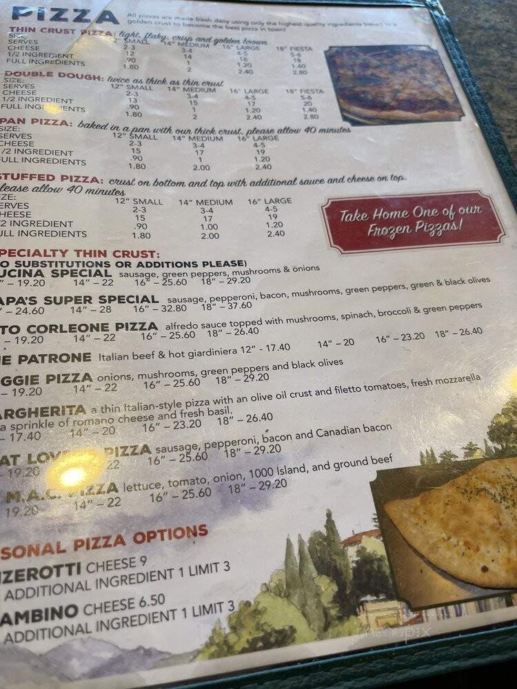 Caliendo's - Winfield, IL menu_pic