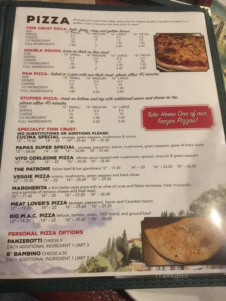 Caliendo's - Winfield, IL menu_pic