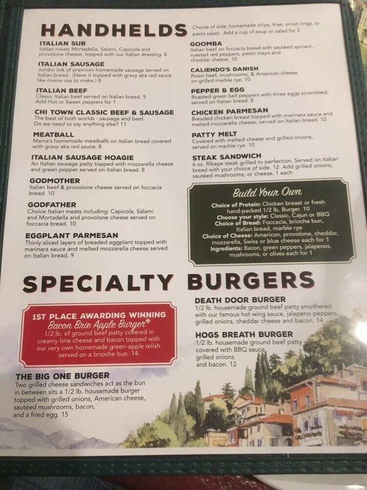 Caliendo's - Winfield, IL menu_pic