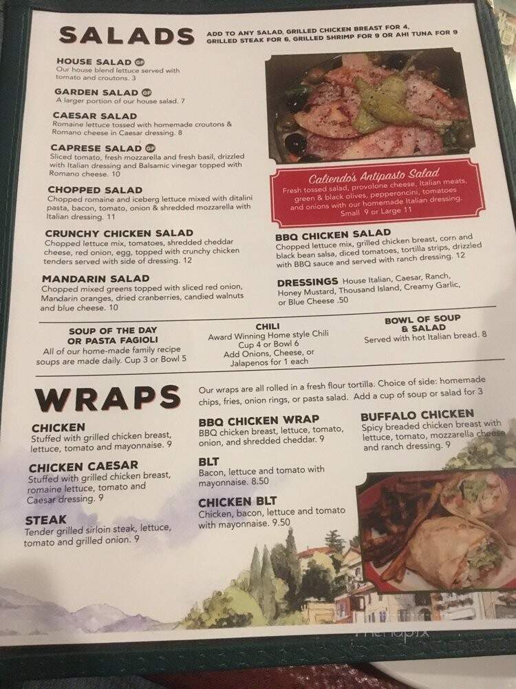 Caliendo's - Winfield, IL menu_pic