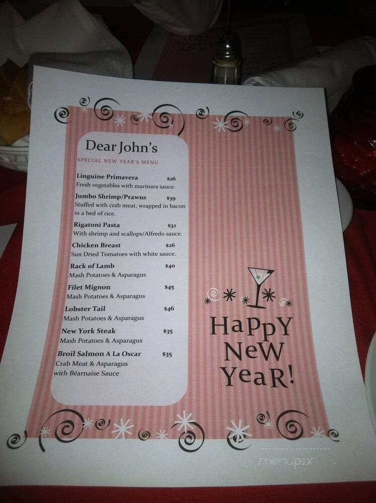 Dear John's - Culver City, CA menu_pic