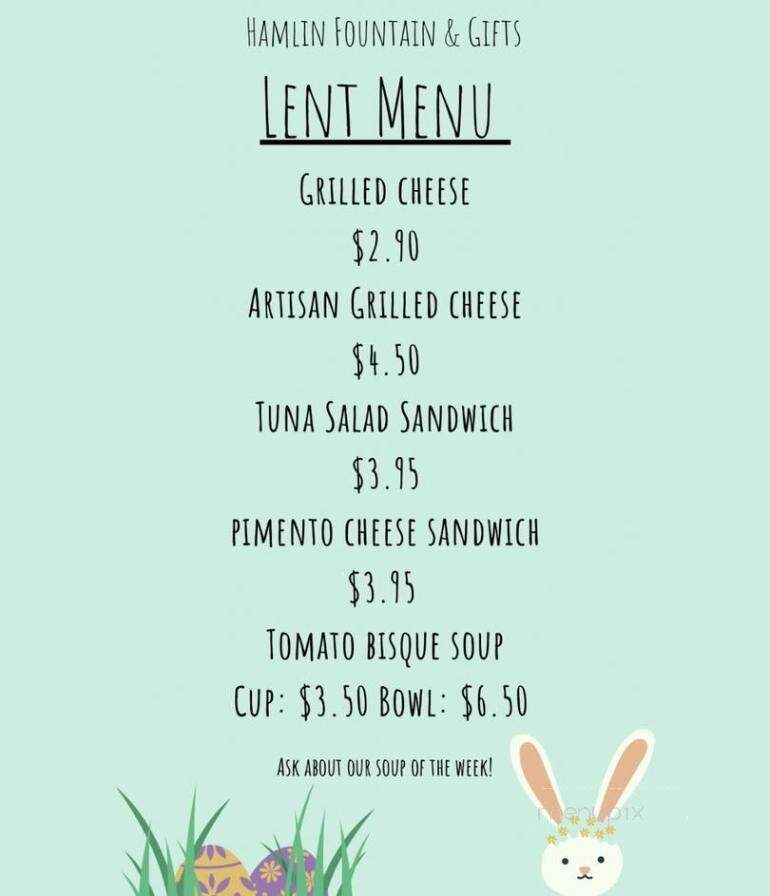 Hamlin Pharmacy & Fountain - Corpus Christi, TX menu_pic