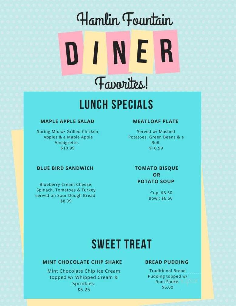 Hamlin Pharmacy & Fountain - Corpus Christi, TX menu_pic