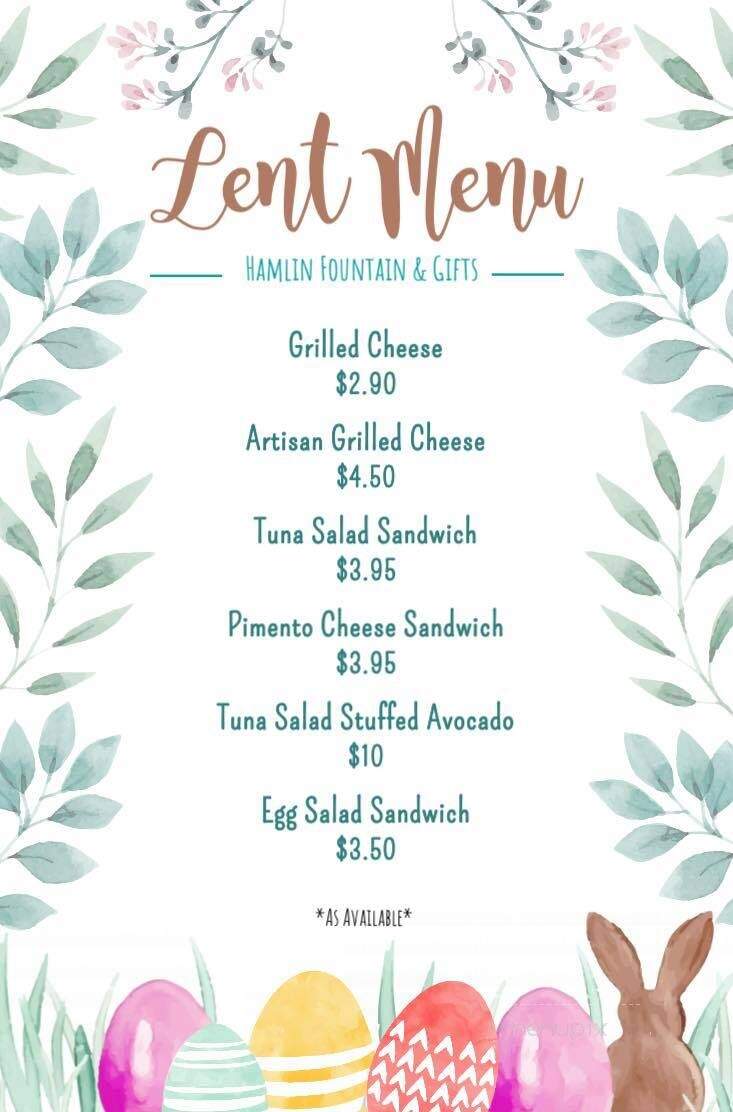 Hamlin Pharmacy & Fountain - Corpus Christi, TX menu_pic
