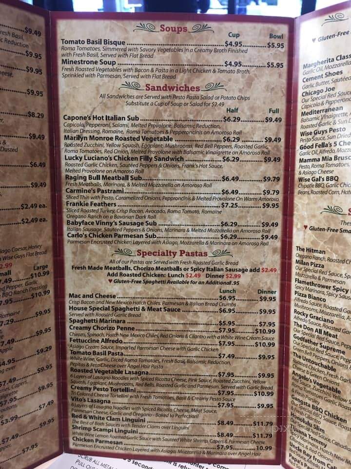 Wise Guys Pizzeria - Orange, CA menu_pic