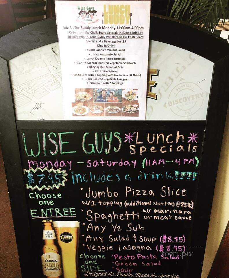 Wise Guys Pizzeria - Orange, CA menu_pic