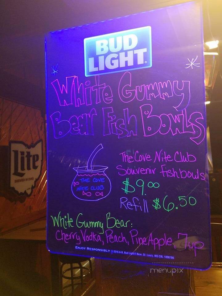 Cove Niteclub - Geneva, OH menu_pic