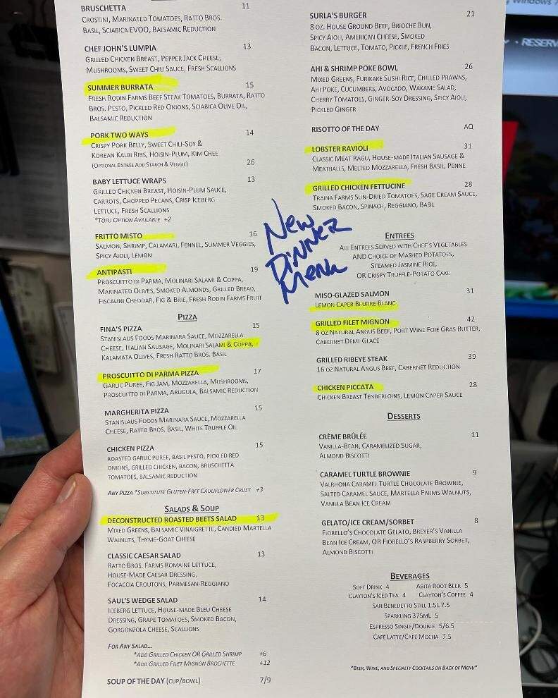 Surlas - Modesto, CA menu_pic