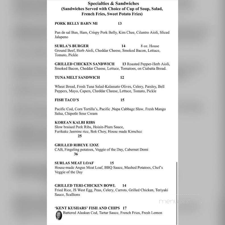 Surlas - Modesto, CA menu_pic