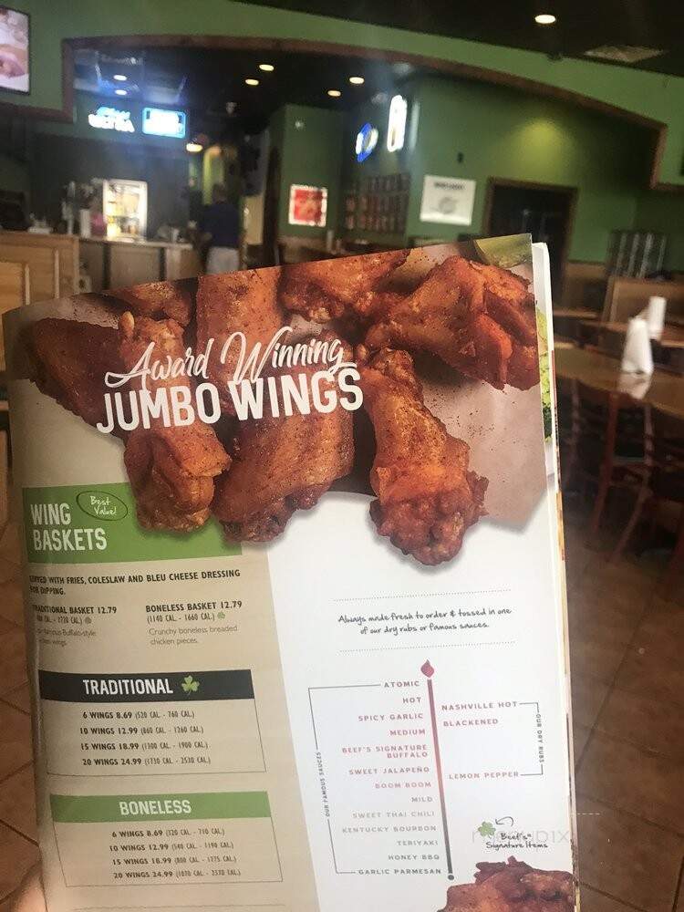 Beef O'Brady's - Clewiston, FL menu_pic