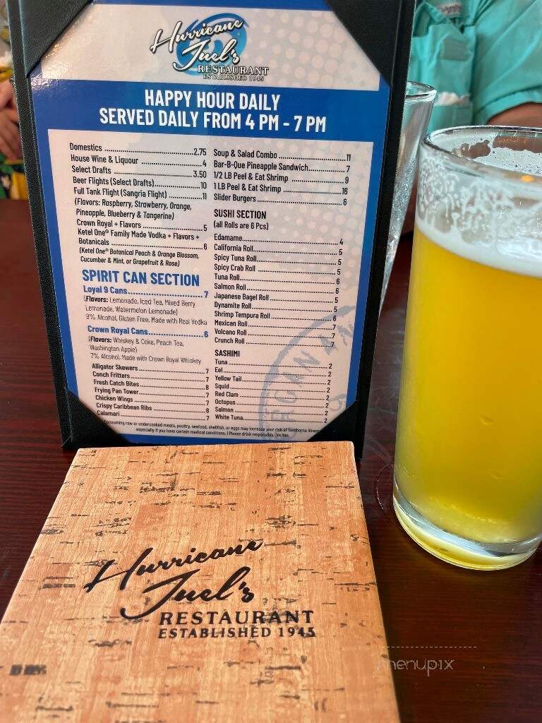 Hurricane Seafood Restaurant - Little River, SC menu_pic
