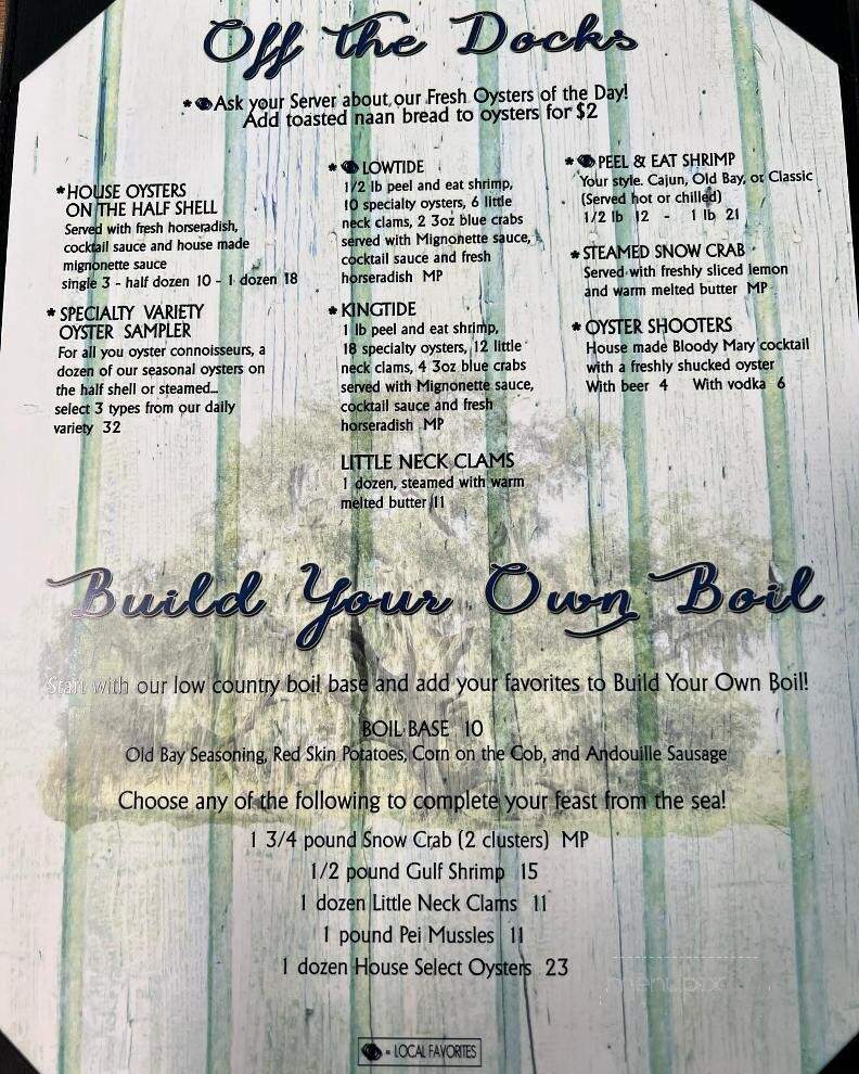 Hurricane Seafood Restaurant - Little River, SC menu_pic