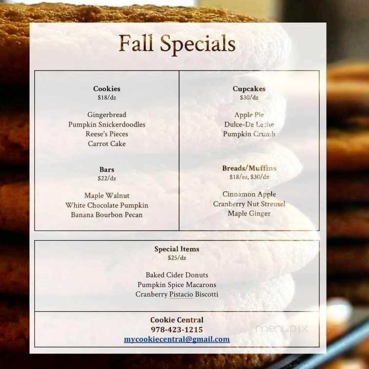 Cookie Central - North Andover, MA menu_pic
