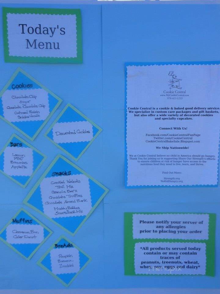 Cookie Central - North Andover, MA menu_pic