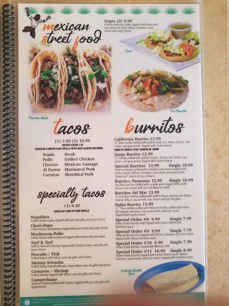 La Nopalera - Richmond Hill, GA menu_pic