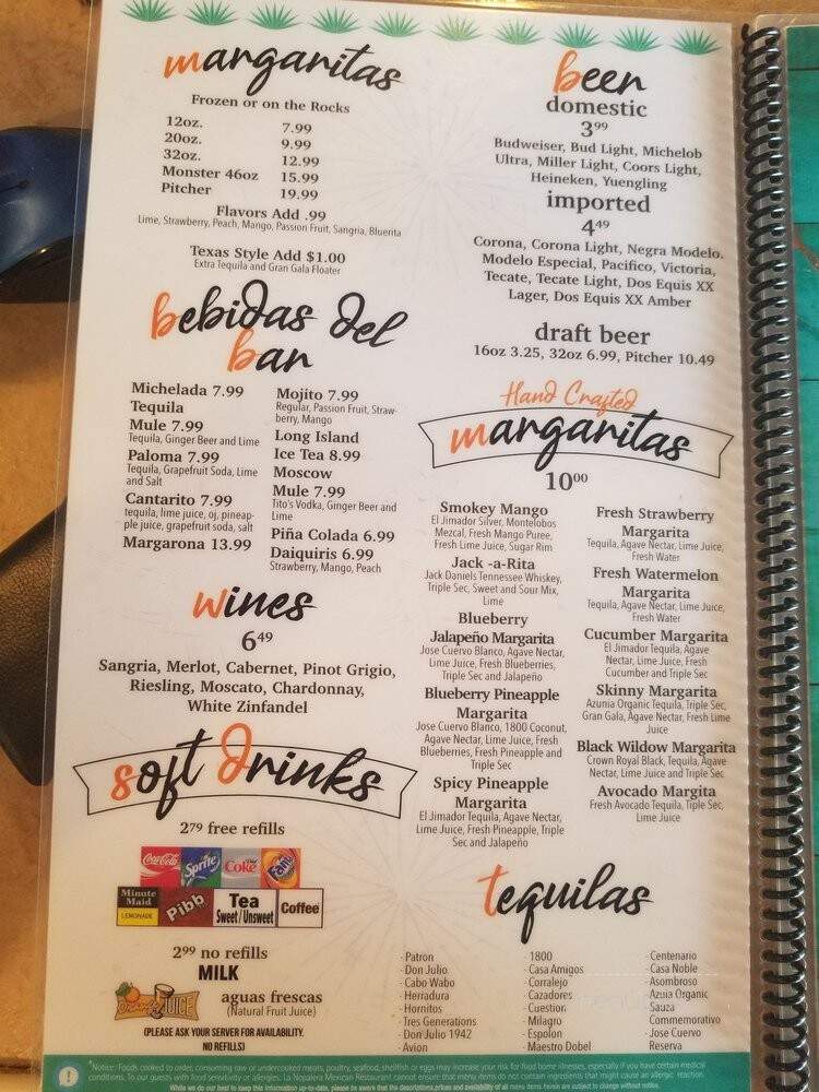 La Nopalera - Richmond Hill, GA menu_pic