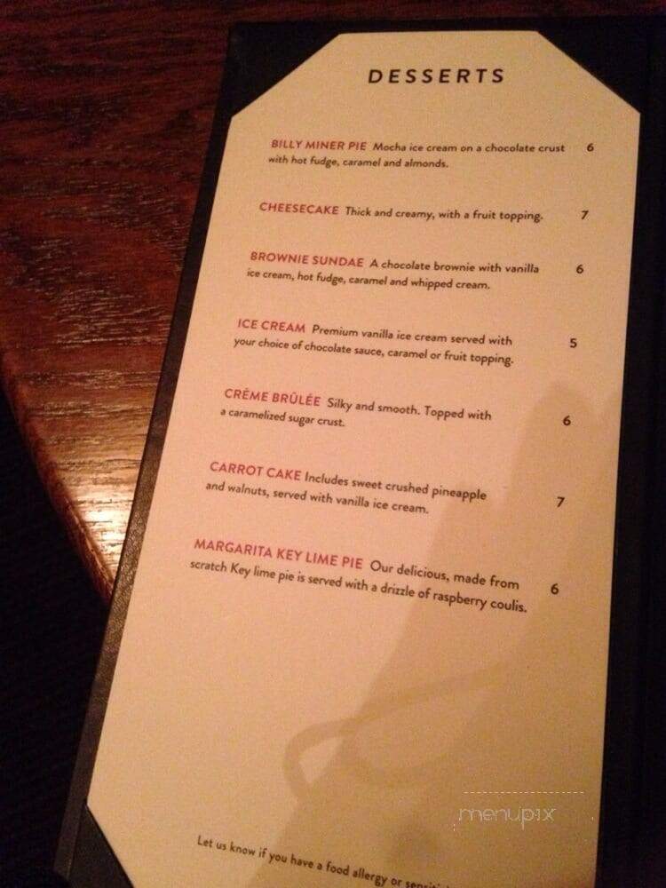 Keg Steakhouse Bar - Oro Valley - Tucson - Tucson, AZ menu_pic