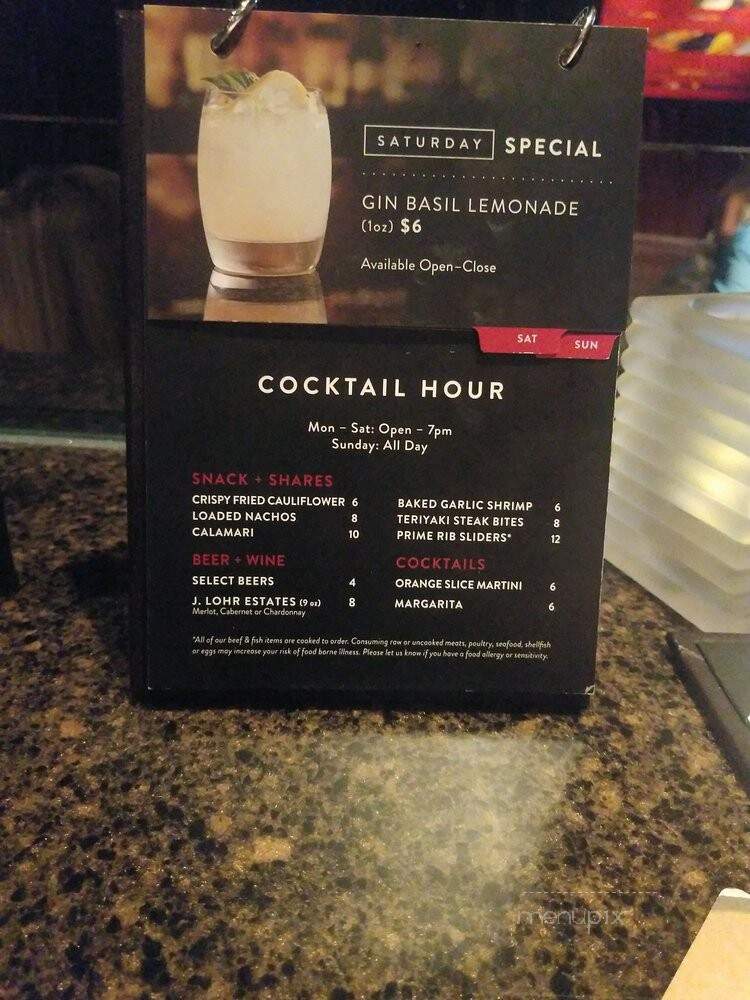 Keg Steakhouse Bar - Oro Valley - Tucson - Tucson, AZ menu_pic
