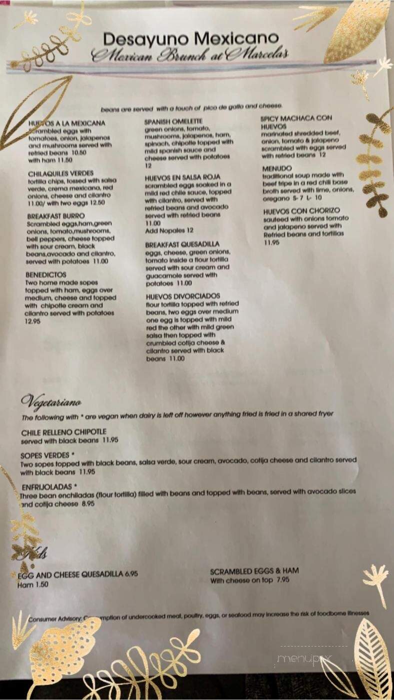 Marcela's - Chelan, WA menu_pic